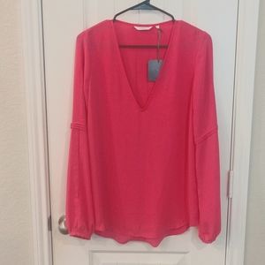 NWT Women's Zoa New York Pink Blouse Size M